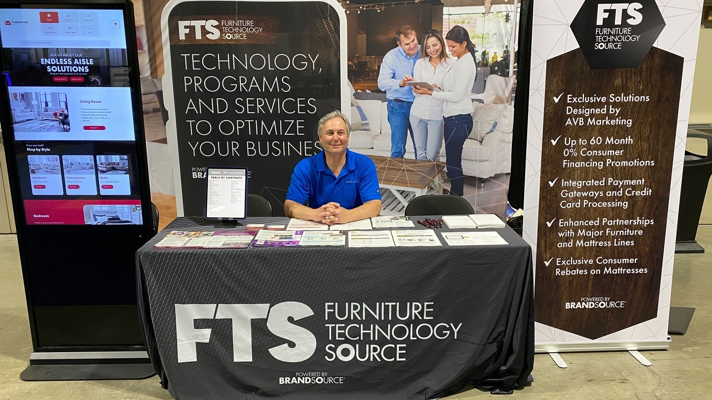 Furniture Technology Source is set up and ready at the Southern California Furniture & Accessory Market in Long Beach, California! #FurnitureTechnologySource